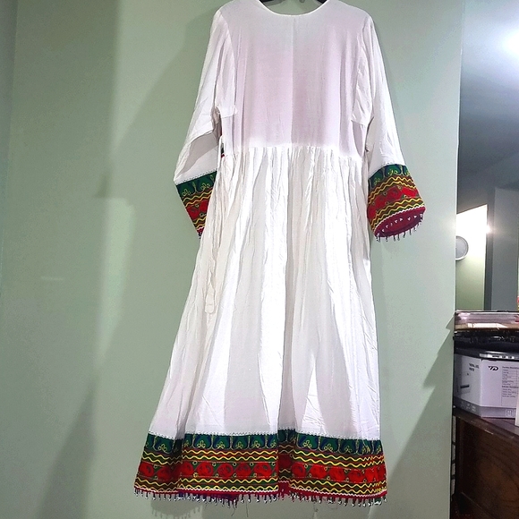 Hanndmade threadwork, patchwork, adjustable waist colorful embroidery long dress - Picture 8 of 8